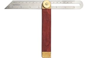LYFJXX Bevel Gauge, Sliding Bevel Gauge, 8 Inch T Bevel Angle Finder with Wooden Handle T Measurements Ruler for for Craftsman Carpenter
