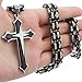 Hyning Stainless Steel Cross Necklace for Men Boys, Religious Christian Cross Pendant Chain Jewelry 30 Inches