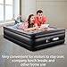 Zoetime Queen Size Air Mattress Raised Air Bed Blow Up Elevated Inflatable Airbed with Built-in Electric Pump, Storage Bag and Repair Patches Included Dark Gray