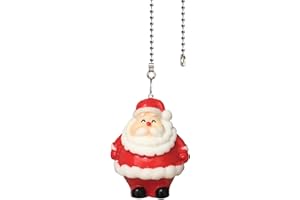 OMYZERO 12 inch Ceiling Fan Pull Chain Father Christmas Charm Pendant Ceiling Fan Danglers Fan Pulls Chain Extender with Ball Chain Connector for Ceiling Fan Light Decoration(M)