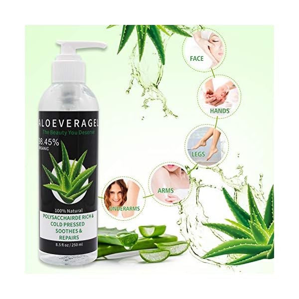 Aloe-Vera-Gel-Pure-Organic-Aloe-Vera-Soothing-Gel-with-Hyaluronic-Acid-for-Face-Body-Hair-Facial-Moisturizer-After-Sun-Body-Moisturisers250ml-85-fl-oz Aloe Vera Gel, Pure Organic Aloe Vera Soothing Gel with Hyaluronic Acid for Face, Body, Hair, Facial Moisturizer, After…