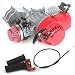 Wingsmoto 49cc 52cc Performance Motor 2-stroke Mini Dirt Bike ATV Engine with Gear Box 11T T8F Sprocket New Metal Recoil Racing Air Filter + Handle Bar + Throttle Cable