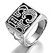 Kstyle Jewelry Heavy Vintage Stainless Steel Biker Men's Ring, Vintage, c