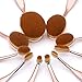 Dolovemk Oval Makeup Brush Set 10 Pieces Blending Brush for Eyeshadow/Foundation/Blush,Professional Makeup Brushes for Concealer/BB Cream,Beauty Sponge Blender(Rose Gold)