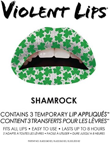 Violent Lips - Shamrock - Set of 3 Temporary Lip Appliques