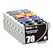E-Z Ink (TM) Remanufactured Ink Cartridge Replacement for Epson 78 (2 Black, 1 Cyan, 1 Magenta, 1 Yellow, 1 Light Cyan, 1 Light Magenta) 7 Pack for Stylus Photo R260 R280 R380 RX580 RX595 RX680