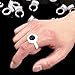 SUBANG 300 Count Makeup Glue Rings Tattoo Glue Holder Disposable Plastic Nail Art Eyelash Extension Rings