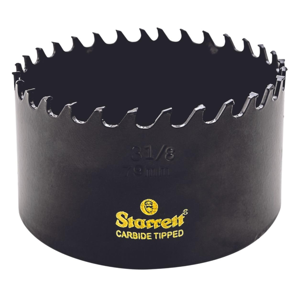 Starrett Tungsten Carbide Tipped Hole Saw - CT318 Deep Cut Holesaw Cutter - For Wood Suspended Flooring Reinforced Concrete & Fibreglass - 79MM — image 1