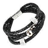 Charisma Bling Crystal Rhinestone Stardust Mesh Magnetic Wrap Friendship Bangle Bracelet