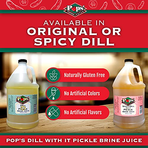 Pops Pepper Patch Spicy Pickle Brine Juice Spicy Pickle Juice for Leg