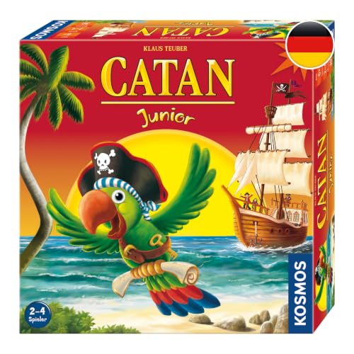 KOSMOS 697495 CATAN Junior, Brettspiel fuer Kinder ab 6 Jahre, Kinderspiel-Variante des Klassikers Siedler von Catan als hochwertige 3D-Edition, Brettspiel, Familienspiel fuer 2-4 Personen ab 6 Jahren