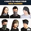 Fleece Neck & Ear Warmer - Reversible Neck Gaiter, Mask, Headband & Beanie