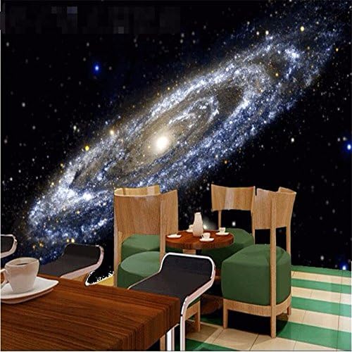 Chlwx 400cmX280cm (157.5inX110.418in) Photo Wall Paper Disk Galaxy Bright Black Hole Ceiling Large Mural 3D Wallpaper for Walls 3D Flooring
