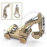 3D Wooden Construction Excavator Vehicle Toys