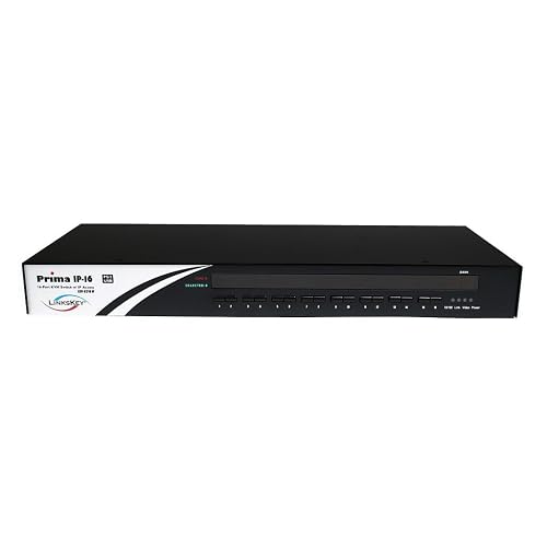 Prima Ip Prima IP 16-Port USB/PS2 IP KVM Switch 19-Inch Rackmount 1U with OSD ...