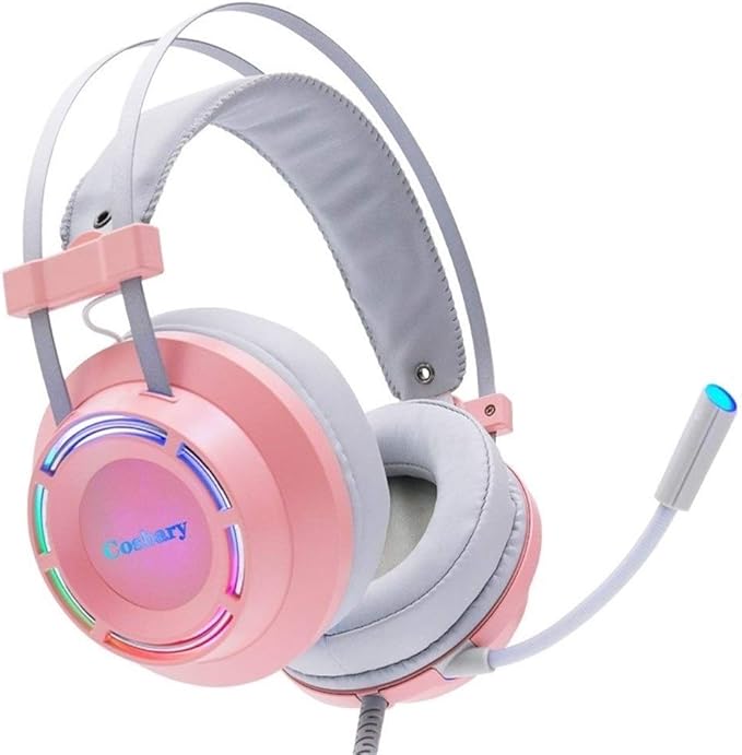 Auriculares Gaming Rosa Auriculares Gaming Headset con Cable con el