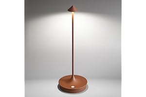 BaiZhou Cordless Table Lamp, 4000mAh Rechargeable Led Touch Dimmable Desk Lamp, Portable Outdoor Waterproof Battery Operated 