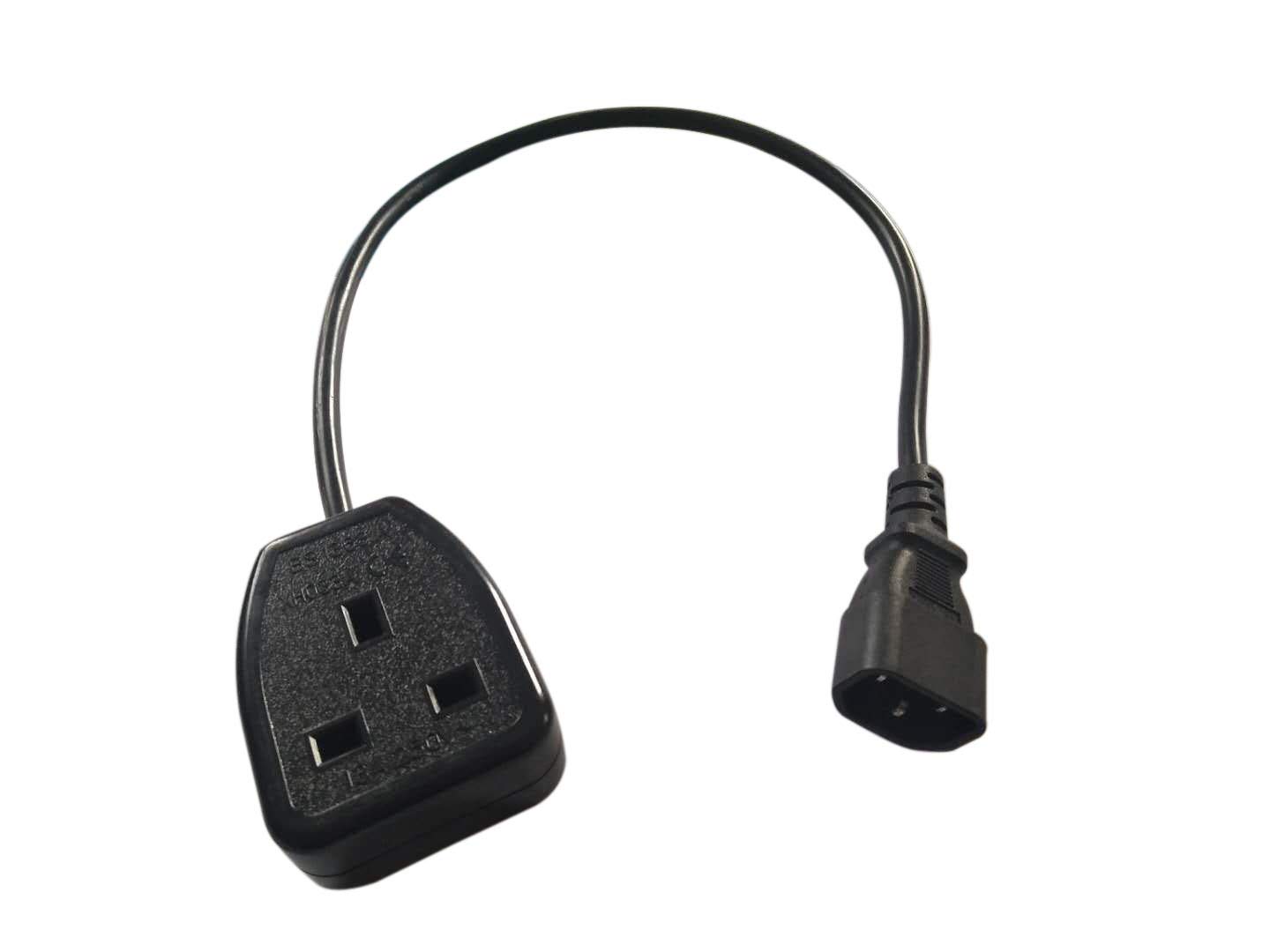 Mytlp Power Cable IEC C14 Cable Plug to 1 Gang Mains Power Lead (IEC C14 plug)