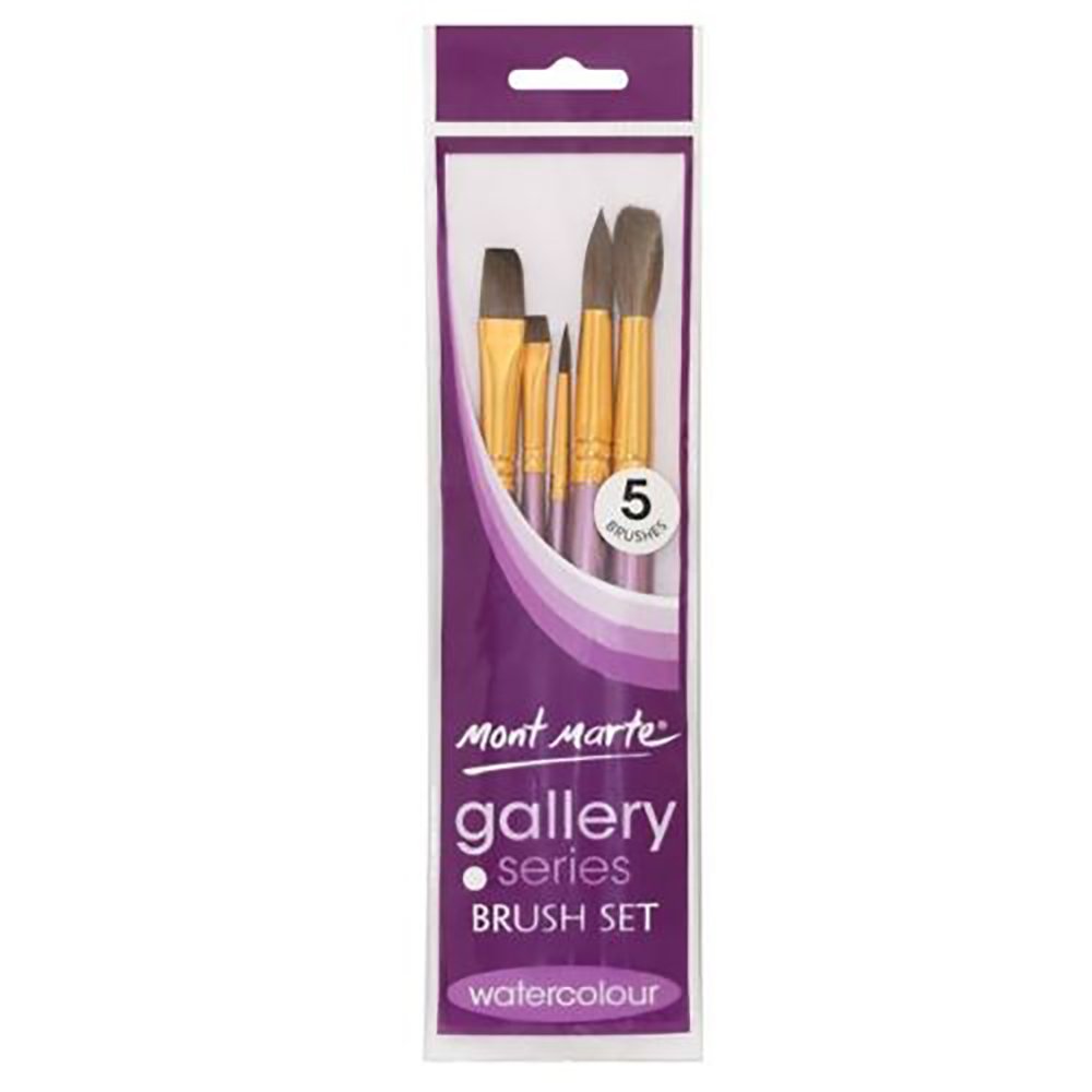 MONT MARTE Gallery Series Brush Set, Wood, Standard, Watercolor