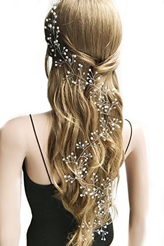 Amazon Com Missgrace Bridal Super Extra Long Crystal Cluster Hair