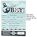 Koko Paper Co It’s A Boy Nautical Baby Shower Invitations with Tear-Off Diaper Raffle Tickets. 25 5x7 Fill in The Blank Style Invites with White A7 Envelopes.
