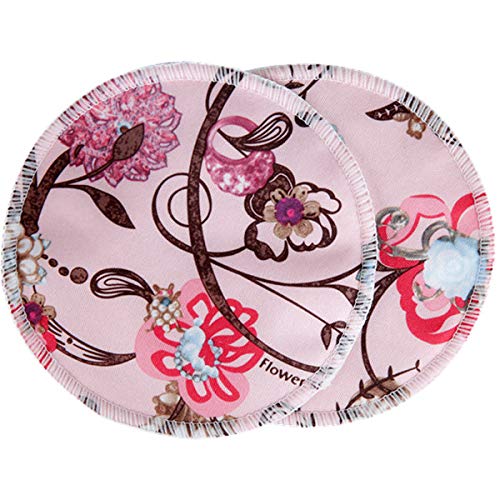 16(Pack) Reusable Bamboo Breast Pad Nursing Pads for Mum Washable Waterproof Pregnant 4.7 inch,Bamboo Fabric Material Inner/Reusable Nursing Pads