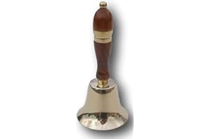 ARSUK Hand Call Bell - Loud Sound Brass Bell for Schools, Churches, Service, Dinner, Events, Elderly Assistance, and Outdoor Use
