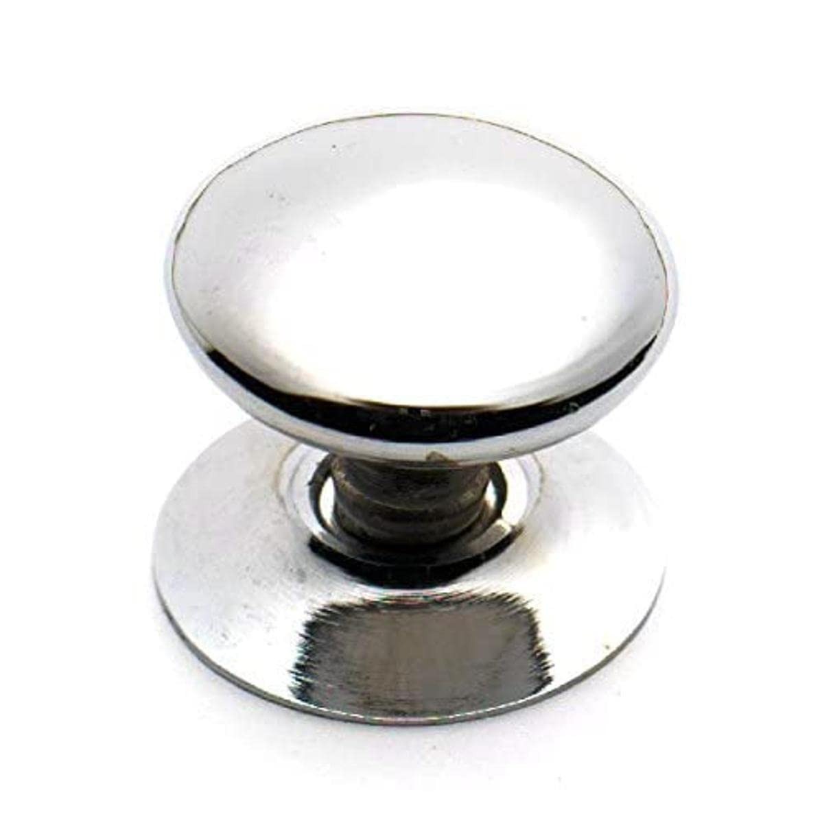 Merriway BH05187 (5 Pcs) Cupboard Door/Drawer Knob Brass Chrome Plated Victorian 38mm - Pack of 5 Pieces
