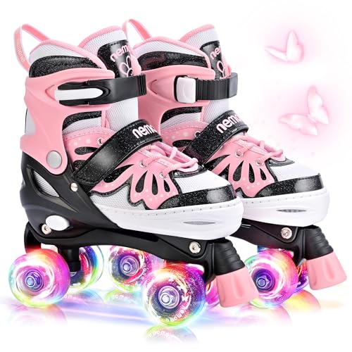 NEMONE Light up Adjustable Roller Skates