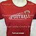 Football Iron On Rhinestone Crystal T-Shirt Transfer by Jubilee Rhinestones