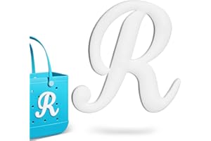 Fannoday Bag Charms for Beach Bag Alphabet Lettering Accessories Charms Compatible with Beach Bag All Models, Insert Decorative Letter for Handbag Beach Tote Bag-White