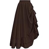SCARLET DARKNESS Maxi Skirts for Women Renaissance Skirt Long Flowy Layered Medieval Skirt
