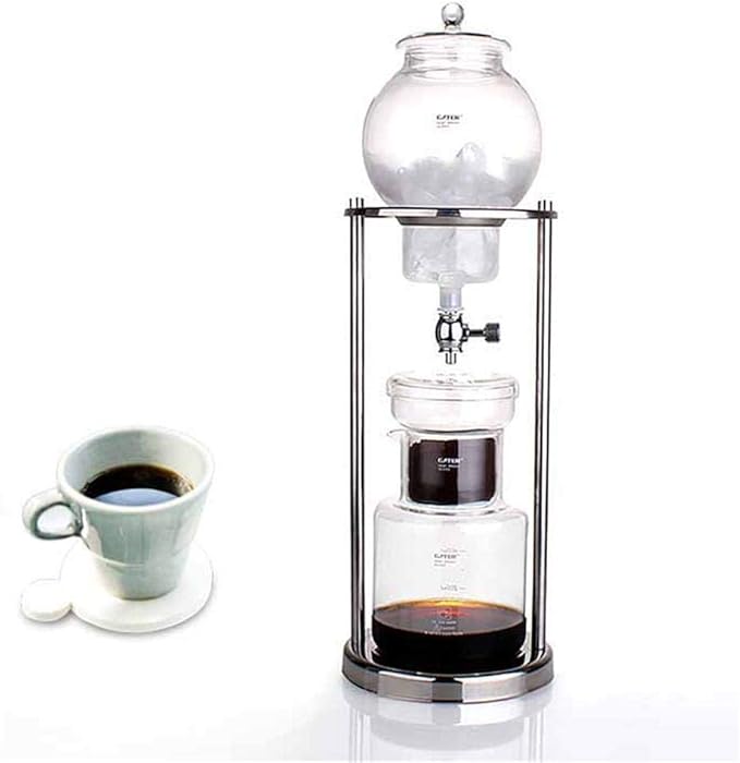 Amazon｜TeFuAnAn 600ml グラス アイスコーヒー メーカー ドリッパー ポット ウォータードリッパー 水出し 耐熱ガラス