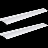 Hicarer 2 Pcs 40 Inch Door Drip Cap Aluminum Rain Guard, White | Anodized Exterior Flashing Weather Protection, 1-1/2 Inch Height Overhead Deflector, Prevents Leakage at Door Window Frames