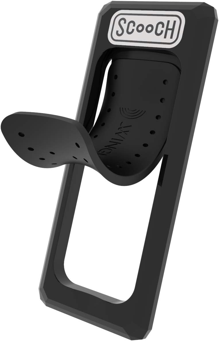 Scooch Wingback | Pop Up Phone Grip, Stand, and Car Mount for Smartphones [Two-Way Stand] Compatible with Any Smartphone and Most Cases, Works with Magnetic Car Mounts (Black)