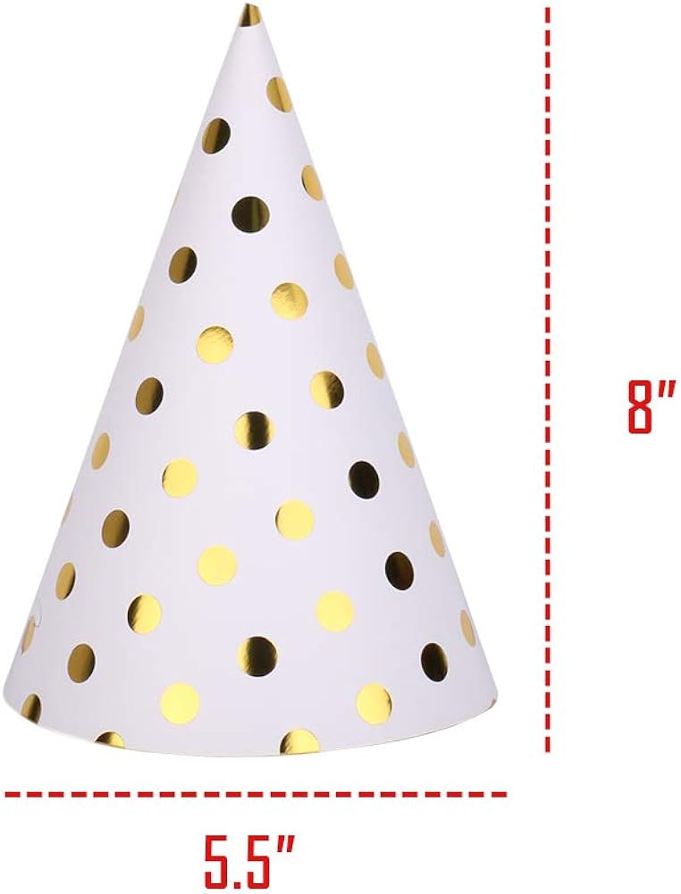 Inxens Happy Birthday Party Hats for Kids Birthday Hat Assortment Silver Gold Spot, 12 Pack: Clothing