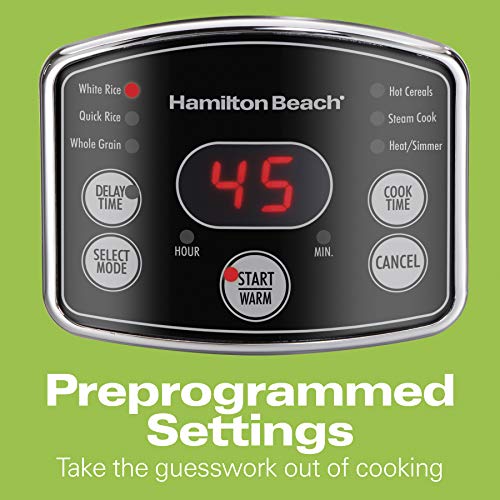 Hamilton Beach Digital Programmable Rice Cooker & Food Steamer, 14 Cups