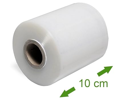 1 x Stretchfolie (Palettenfolie, Plastikfolie, Handwickelfolie) - GRANAT, transparent, Breite 10cm, Länge 150m