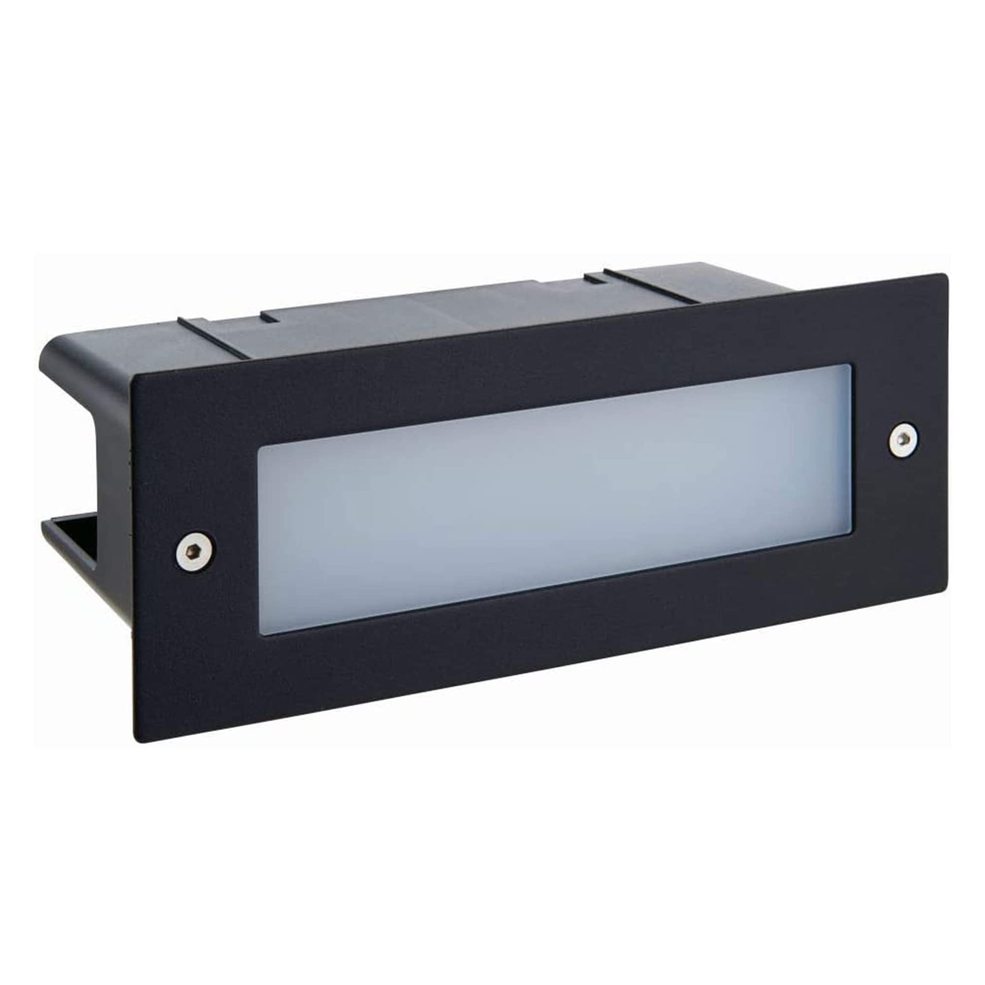 National Lighting Brick Lights Outdoor - LED Plain Brick Light Recessed - Outdoor Garden Pathway - IP44 Rated - Integrated Lamp Cool White 4000K 200 Lumens