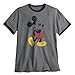 Disney Mickey Mouse Classic Ringer Tee for Men Size MENS XL Gray