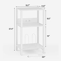 TUTOTAK Record Player Stand with Storage Up to 100