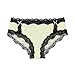 Free to Live 6 Pack Women's All Over Lace Trim Hipster Cotton Panties (Large)
