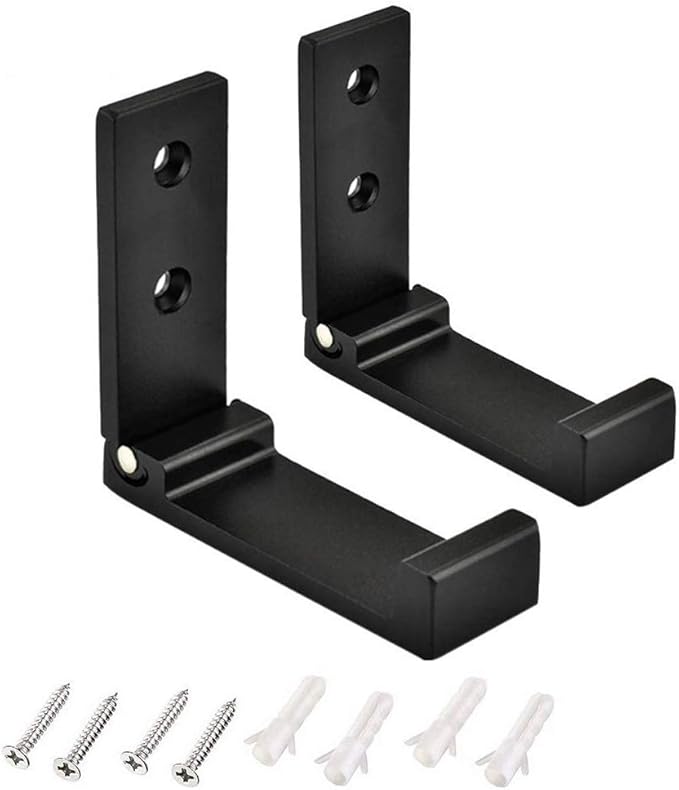 Lesai Foldable Wall Hanger,2pcs Headphone Wall MountAluminum Headphone