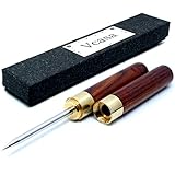 Vcasa Stainless Steel Ice Pick with Wooden Handle Kitchen Tool (Light Brown A)