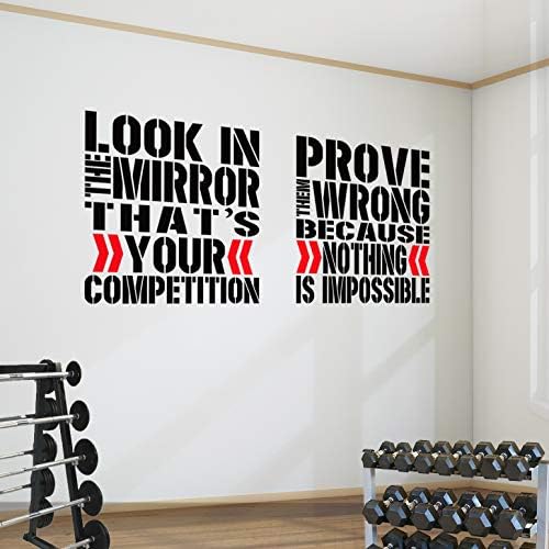 2 Pro Gym Lifestyle Motivational Wall Decal Quotes Great Savings! Look Prove. (Large: Each Decal is 24'' x 22'' 60cm x 57cm)