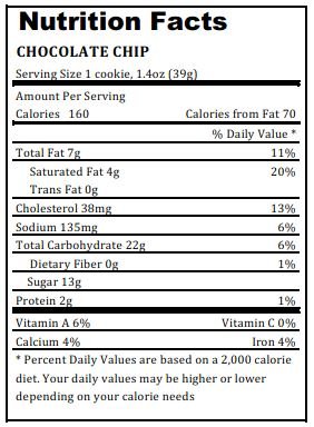 Tailormade Foods Fresh Baked Cookies (Chocolate Chip, 12 (1.4 oz) count (1 lb))