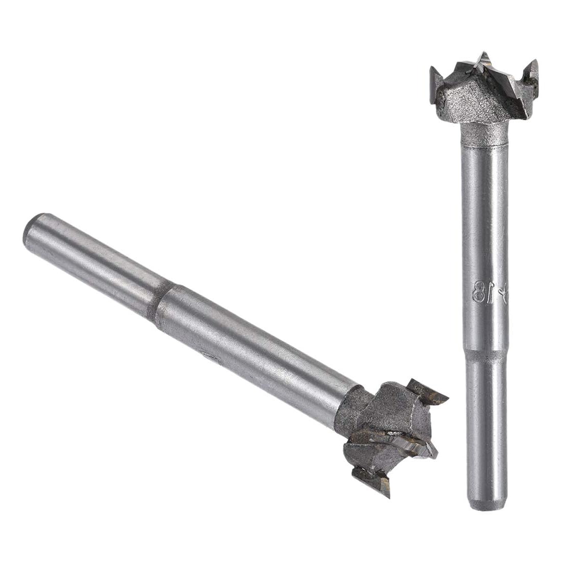 MACHSWON 2 PCS Forstner Drill Bits Tungsten Carbide Wood Hole Saw Opener Drill Bit 17mm+18mm Woodworking Drilling Boring Bit Cutter