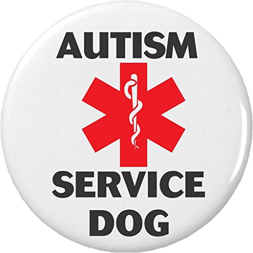 Autism Service Dog Medical Alert Symbol 1.25â€ Button Pin Autistic Assistance