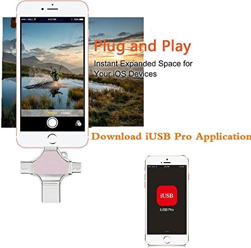 USB Flash Drives 32GB,Thumb Drive USB 3.0 Memory Stick External Storage Expansion for iPhone iPad iPod iOS Android PC New MacBook (3 pack)