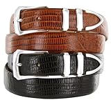 Mark Italian Calfskin Leather Designer Golf Dress Belts for Men